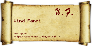 Wind Fanni névjegykártya